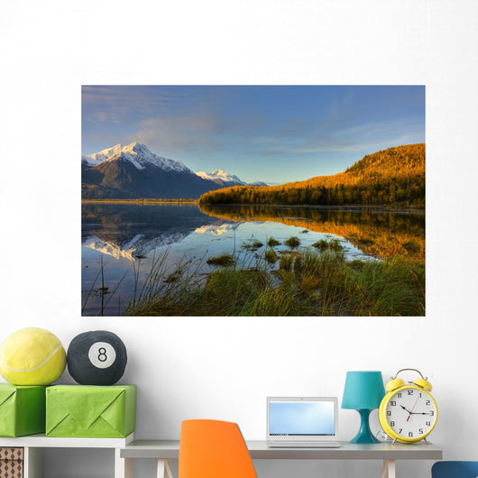 Scenic Pioneer Peak Reflecting Wall Decal Design 1