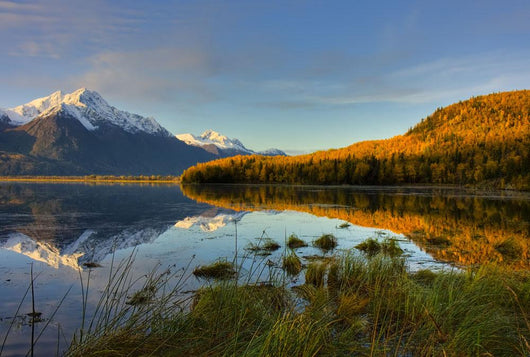 Scenic Pioneer Peak Reflecting Wall Decal Design 1