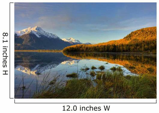 Scenic Pioneer Peak Reflecting Wall Decal Design 1