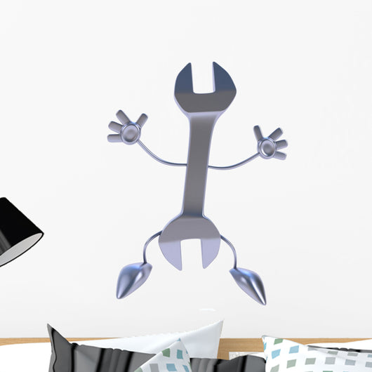 Wrench Character Wall Decal