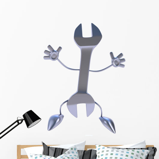 Wrench Character Wall Decal