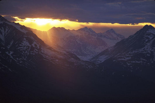 Sunset Chilkat Mtns Wall Decal