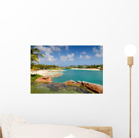 Tropical Paradise Island Beach Wall Mural