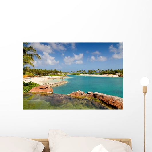 Tropical Paradise Island Beach Wall Mural