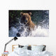 Charging Grizzly Splashing through Wall Decal