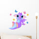 Cute Sitting Baby Dragon Wall Decal
