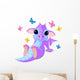 Cute Sitting Baby Dragon Wall Decal