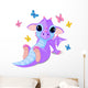 Cute Sitting Baby Dragon Wall Decal