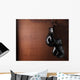Boxing-glove hanging on wooden background Wall Mural