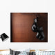 Boxing-glove hanging on wooden background Wall Mural