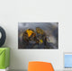 Yellow Salmonberry Leaf Clinging Wall Decal Design 1