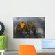 Yellow Salmonberry Leaf Clinging Wall Decal Design 1