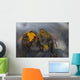 Yellow Salmonberry Leaf Clinging Wall Decal Design 1
