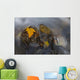 Yellow Salmonberry Leaf Clinging Wall Decal Design 1