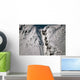 Person Snowboarding down Chute Wall Decal