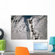 Person Snowboarding down Chute Wall Decal