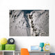 Person Snowboarding down Chute Wall Decal