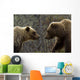 Sow and Cub Grizzly Wall Decal