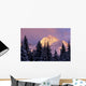 Chugach Mtns Bathed Alpenglow Wall Decal