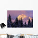 Chugach Mtns Bathed Alpenglow Wall Decal
