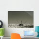 Silhouetted Salmon Troller Fishing Wall Decal