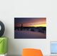 Winter Scenic Sunset with Wall Decal