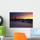 Winter Scenic Sunset with Wall Decal