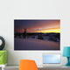 Winter Scenic Sunset with Wall Decal