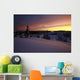 Winter Scenic Sunset with Wall Decal