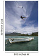 kiter's jump over a boat Wall Mural