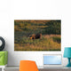 Bull Moose Stands Fall-colored Wall Decal