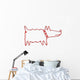 dog hanger Wall Decal