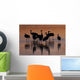 Silhouette Sandhill Cranes Wading Wall Decal