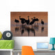 Silhouette Sandhill Cranes Wading Wall Decal