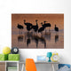 Silhouette Sandhill Cranes Wading Wall Decal