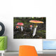 Up Fly Agaric Mushrooms Wall Decal