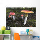 Up Fly Agaric Mushrooms Wall Decal