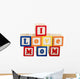 I Love Mom on White with Path Wall Decal