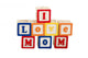 I Love Mom on White with Path Wall Decal