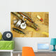antique lures, rod and reel Wall Mural