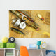 antique lures, rod and reel Wall Mural