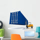 loader lifts container Wall Decal