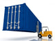loader lifts container Wall Decal
