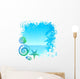 Hand drawn sea inhabitants on a tropical background Wall Decal