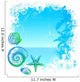 Hand drawn sea inhabitants on a tropical background Wall Decal