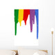 Rainbow Paint Dripping Wall Decal