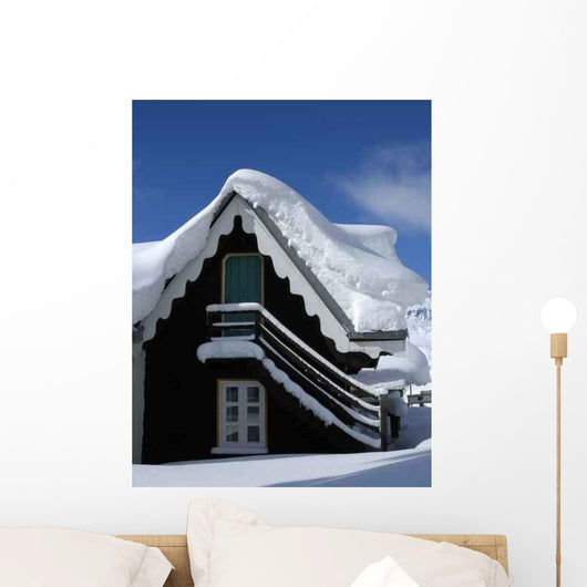 Chalet Sous La Neige Wall Decal