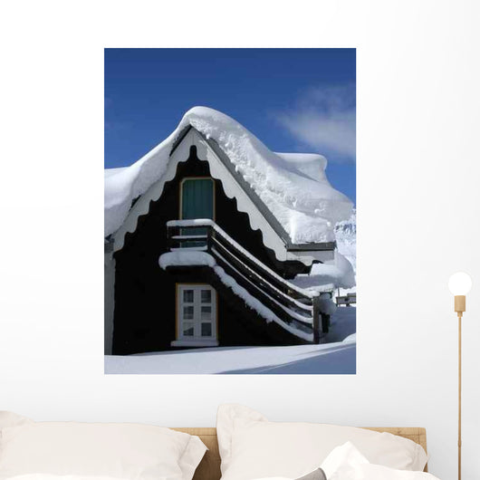 Chalet Sous La Neige Wall Decal