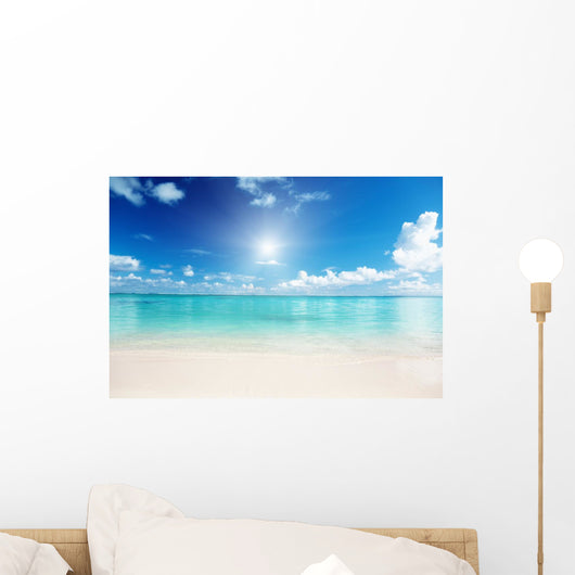 sand and Caribbean sea Wall Mural