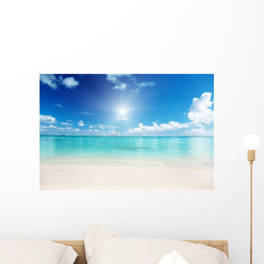 sand and Caribbean sea Wall Mural